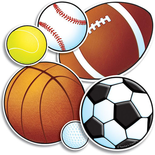 Clip art picture of all sports balls
